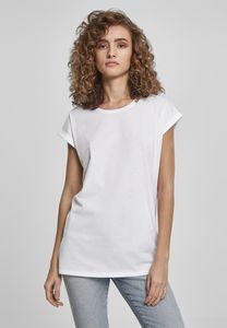 Build Your Brand BY138 - Ladies Organic Extended Shoulder Tee Blanc