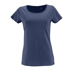 SOL'S 02077 - Milo Women Tee Shirt Femme Manches Courtes Denim chiné