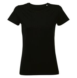 ATF 03273 - Lola Tee Shirt Femme Col Rond Made In France Noir profond