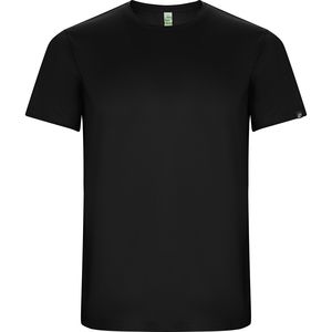 Roly CA0427 - IMOLA T-shirt technique à manches courtes en tissu polyester recyclé CONTROL DRY Noir