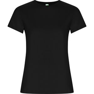 Roly CA6696 - GOLDEN WOMAN T-shirt manches courtes ceintré en coton biologique Noir