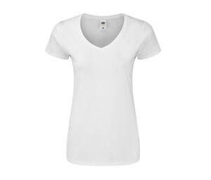 FRUIT OF THE LOOM SC155 - T-shirt femme col V White