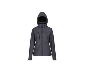 Regatta RGA702 - Veste softshell femme à capuche Seal Grey / Black