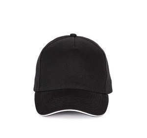 K-up KP189 - Casquette 5 panneaux Black / White