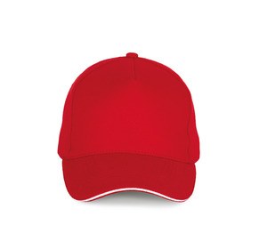 K-up KP189 - Casquette 5 panneaux Red / White