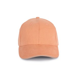 K-up KP198 - Casquette en coton bio avec visière sandwich contrastée - 6 panneaux