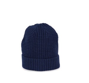 K-up KP553 - Bonnet tricoté avec fil recyclé Dark indigo heather