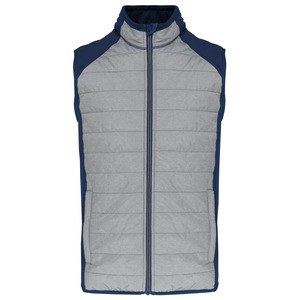 Proact PA235 - Veste sport bi-matière sans manches Marl Grey / Sporty Navy