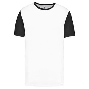 Proact PA4024 - T-shirt manches courtes bicolore enfant Blanc-Noir