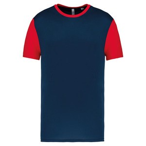 Proact PA4024 - T-shirt manches courtes bicolore enfant Sporty Navy / Sporty Red