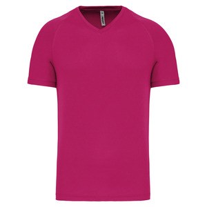 PROACT PA476 - T-shirt de sport manches courtes col v homme Fuchsia