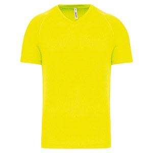 PROACT PA476 - T-shirt de sport manches courtes col v homme Fluorescent Yellow