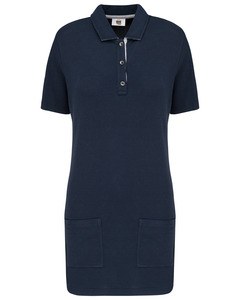 WK. Designed To Work WK209 - Polo long manches courtes femme Navy / Oxford Grey