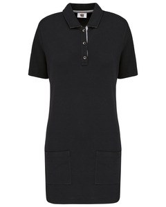 WK. Designed To Work WK209 - Polo long manches courtes femme Black / Oxford grey