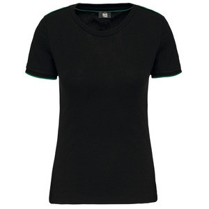 WK. Designed To Work WK3021 - T-shirt DayToDay manches courtes femme Black/ Kelly Green
