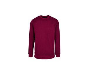 BUILD YOUR BRAND BYB003 - Sweat col rond Burgundy