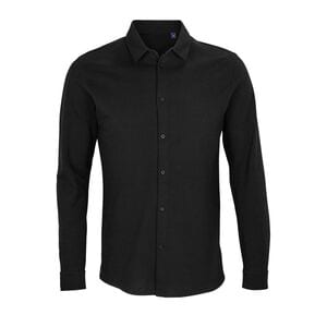 NEOBLU 03777 - Basile Men Chemise En Coton Piqué Homme Noir profond