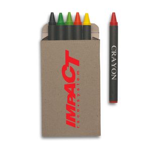 GiftRetail IT2172 - BRABO Etui 6 crayons cire Multicouleur
