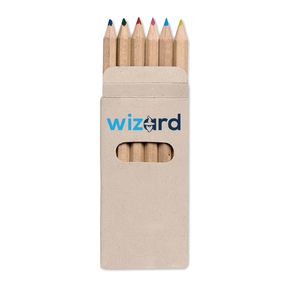 GiftRetail KC2478 - ABIGAIL 6 Crayons de couleur Multicouleur