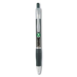 GiftRetail KC6217 - MANORS Stylo bille  grip caoutchouc transparent grey