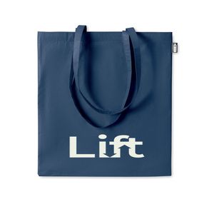 GiftRetail MO6188 - TOTE Sac shopping en RPET laminé Bleu