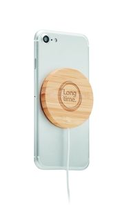 GiftRetail MO6266 - RUNDO MAG Chargeur sans fil magnétique Wood