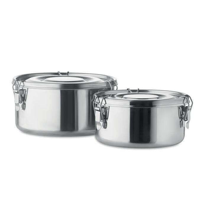 GiftRetail MO6365 - ELLES Set de 2 boîtes en inox