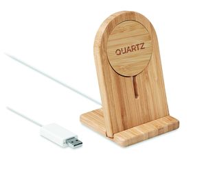 GiftRetail MO6369 - HINTOIS Chargeur magnétique portable Wood