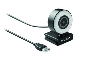 GiftRetail MO6395 - LAGANI Webcam HD 1080P et lumière Noir