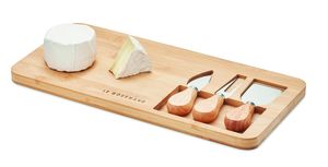 GiftRetail MO6414 - GLENAVY Plateau à fromage en bambou Wood