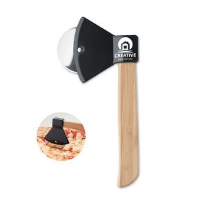 GiftRetail MO6592 - ZAZA Coupe-pizza manche en bambou Noir