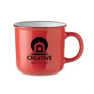 GiftRetail MO6605 - PIGA Mug vintage en céramique 400 ml Rouge