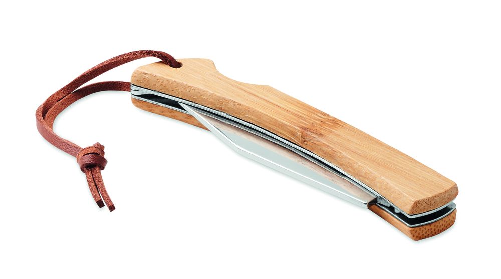 GiftRetail MO6623 - MANSAN Couteau pliable en bambou