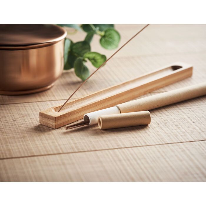 GiftRetail MO6641 - XIANG Set d'encens en bambou