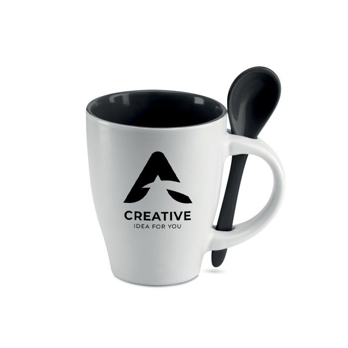 GiftRetail MO7344 - DUAL Mug avec cuillère 250 ml