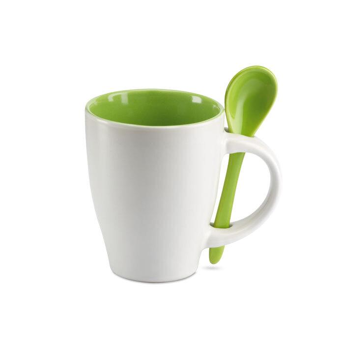 GiftRetail MO7344 - DUAL Mug avec cuillère 250 ml