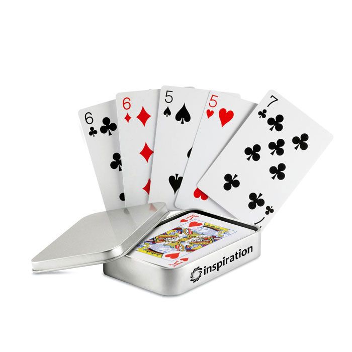 GiftRetail MO7529 - AMIGO Cartes à jouer boîte étain
