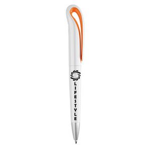 GiftRetail MO7793 - WHITESWAN Stylo à bille Twist en ABS Orange