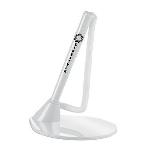 GiftRetail MO7812 - STANDUP Stylo à bille avec support Blanc