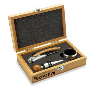 GiftRetail MO8147 - SONOMA Coffret de sommelier en bambou Wood