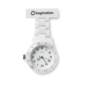 GiftRetail MO8256 - NURWATCH Montre infirmière analogique Blanc