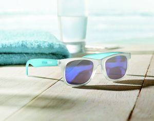 GiftRetail MO8652 - AMERICA TOUCH Lunettes de soleil miroir Bleu