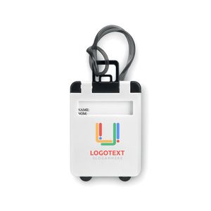 GiftRetail MO8718 - TRAVELLER Étiquette de bagage en plastiq Blanc