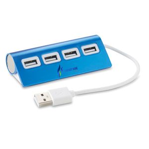 GiftRetail MO8853 - ALUHUB Duplicateur USB 4 ports Bleu