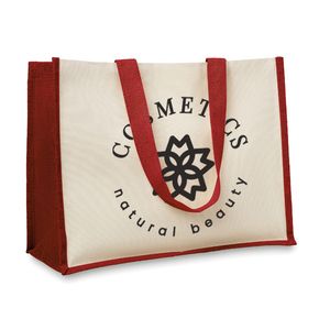 GiftRetail MO8967 - CAMPO DE FIORI Sac de courses en toile de jute Rouge