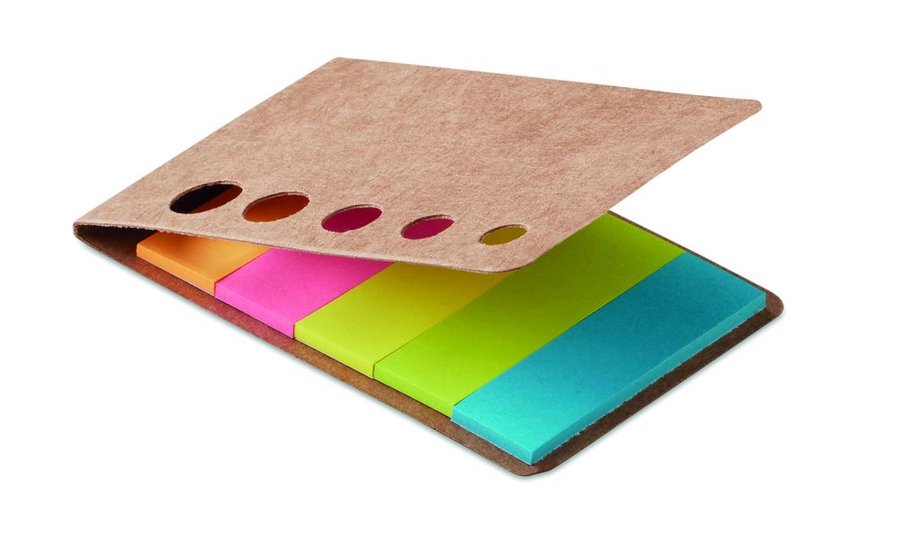 GiftRetail MO9036 - MEMOSTICKY Marqueurs adhésifs 5 couleurs