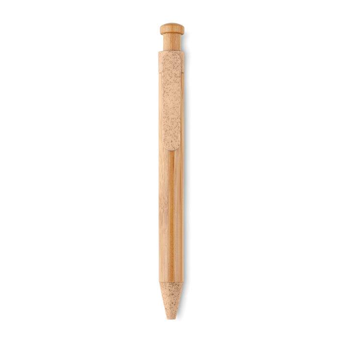 GiftRetail MO9481 - TOYAMA Stylo bambou /paille blé et PP