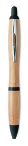 GiftRetail MO9485 - RIO BAMBOO Stylo bille en ABS et bambou. Noir