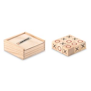 GiftRetail MO9493 - TIC TAC TOE Jeu de morpion en bois Wood