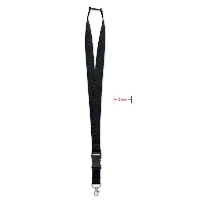 GiftRetail MO9661 - WIDE LANY Lanyard crochet métal 25mm